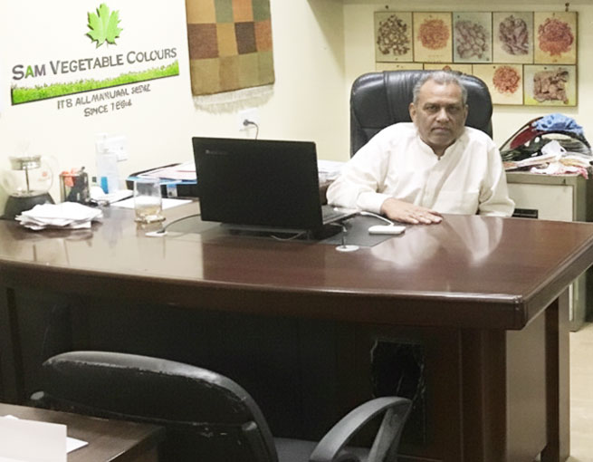 Founder of the company Sam Vegetable Colours (P) Ltd. Mr. Mahesh Chandra Jain